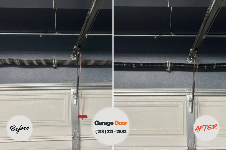Before and after: garage door repair Bullhead City, AZ